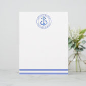 Nautical Anchor Navy Blue Personalized Weddenschap (Staand voorkant)