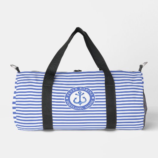 Nautical Anchor Navy Blue Plunjezak (Voorkant)