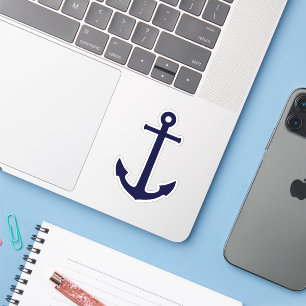 Nautical Anchor Navy Blue Sticker