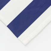 Nautical Anchor Navy Blue Stripes Familienaam Fleece Deken (Hoek)