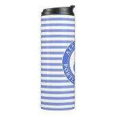 Nautical Anchor Navy Blue Thermosbeker (Gedraaid links)