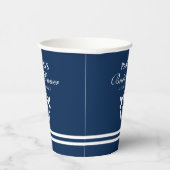 Nautical anchor navy blue vrijgezellenfeest party papieren bekers (Rechts)