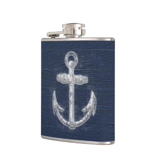  Nautical Anchor Navy Blue/White Heupfles