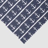Nautical Anchor Navy Blue White Tissuepapier (Detail)