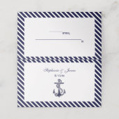 Nautical Anchor Navy Diag Stripe 2 Escort Kaarten (Buitenkant ongevouwen)
