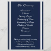 Nautical Anchor, Navy, Wedding Programme Programma (Achterkant)
