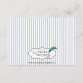 Nautical Anchor on Grey Stripe Wedding Insert Informatiekaartje (Achterkant)