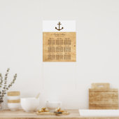 Nautical Anchor  Paper Seating Chart Poster (Keuken)