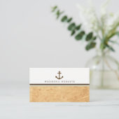 Nautical Anchor Paper Wedding Website Informatiekaartje (Staand voorkant)