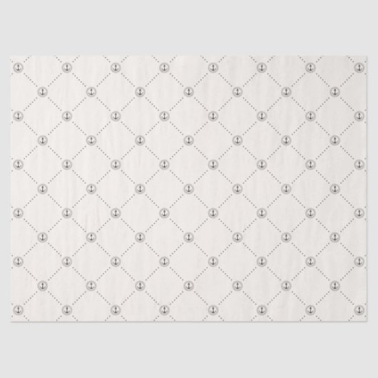 Nautical Anchor Pattern Gift Wrapping Tissuepapier (Voorkant)