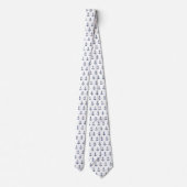 Nautical Anchor Pattern marine op White Stropdas (Achterkant)
