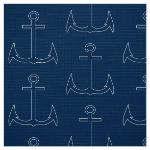 Nautical Anchor Pattern Stof