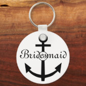 Nautical Anchor Personalized Bridesmaid Sleutelhanger (Voorkant)