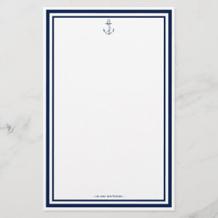 Nautical Anchor Personalized Briefpapier