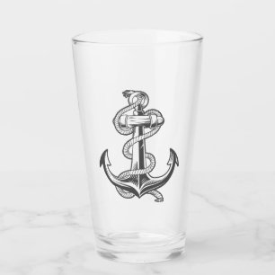 Nautical Anchor Pint (Koolzwart) Glas