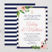 Nautical Anchor Rehearsal Dinner Invitation Kaart (Voorkant / Achterkant)