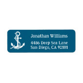 Nautical Anchor Return Address Labels (Voorkant)