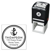 Nautical Anchor Return-adres Zelfinktende Stempel (In situ)