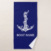  Nautical Anchor Rope Boat Name Badhanddoek (Badhanddoek)