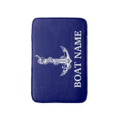 Nautical Anchor Rope Boat Name Badmat (Voorkant Verticaal)