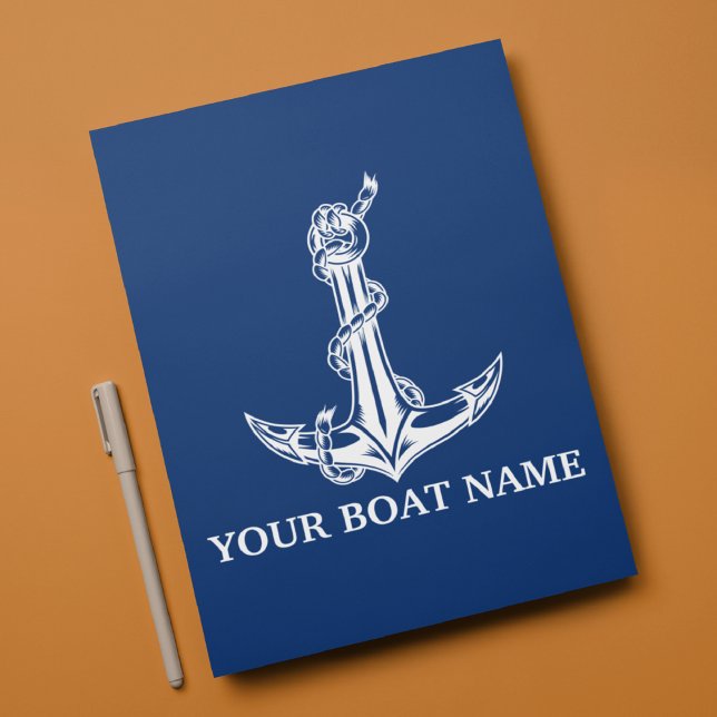 Nautical Anchor Rope Boat Name Briefhoofd (Creator heeft geüpload)