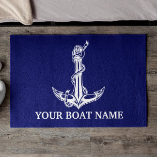  Nautical Anchor Rope Boat Name Deurmat