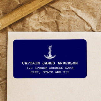 Nautical Anchor Rope Boat Name Etiket