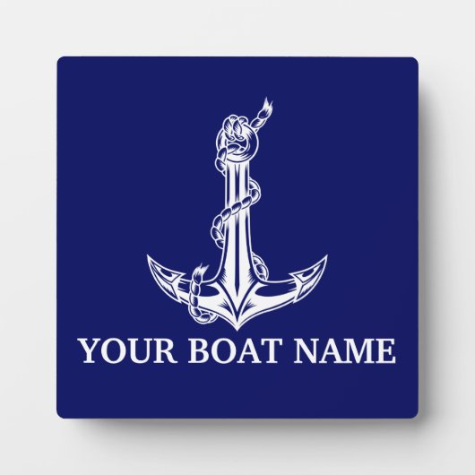  Nautical Anchor Rope Boat Name Fotoplaat (Voorkant)