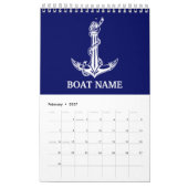 Nautical Anchor Rope Boat Name Kalender (Feb 2027)