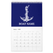 Nautical Anchor Rope Boat Name Kalender (Mar 2027)