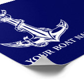  Nautical Anchor Rope Boat Name Poster (Hoek)