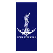 Nautical Anchor Rope Boat Name Reclamekaart (Achterkant)