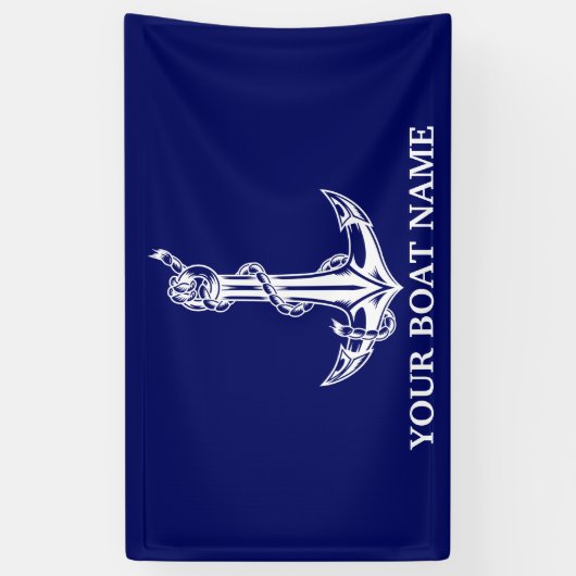 Nautical Anchor Rope Boat Name Spandoek (Verticaal)