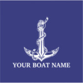  Nautical Anchor Rope Boat Name Sticker (Voorkant)