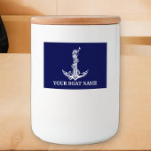 Nautical Anchor Rope Boat Name Voedselcontainer Etiket