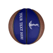  Nautical Anchor Rope Jouw tekst hier Basketbal (Verticaal)