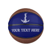  Nautical Anchor Rope Jouw tekst hier Basketbal (Voorkant)