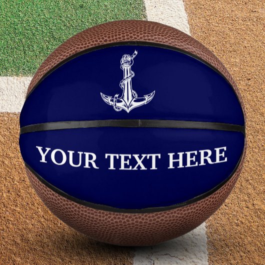  Nautical Anchor Rope Jouw tekst hier Basketbal