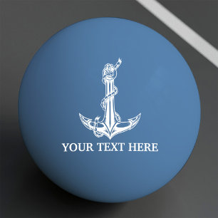  Nautical Anchor Rope Jouw tekst hier Pingpongballen