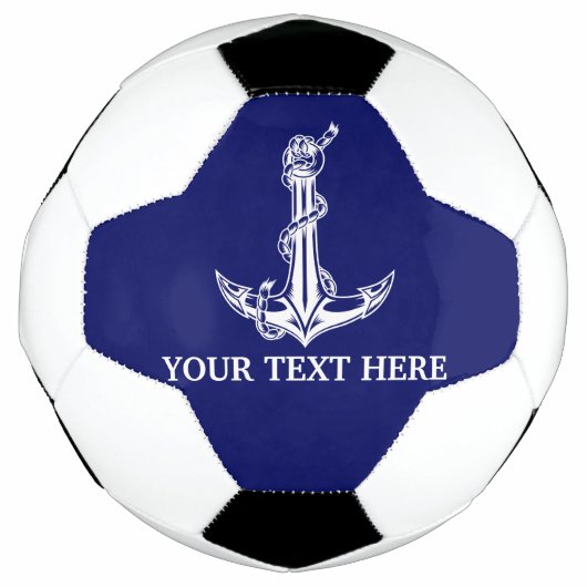  Nautical Anchor Rope Jouw tekst hier Voetbal (Voorkant)
