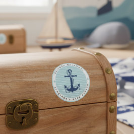 Nautical Anchor & Rope Safe Harbor ID1250 Ronde Sticker