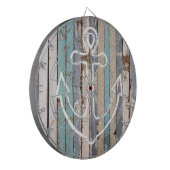 Nautical Anchor Rustic Wood Beach  Dartbord (Voorkant Links)