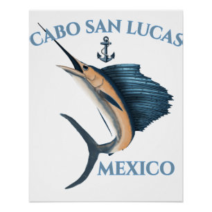 Nautical Anchor Sailfish Cabo San Lucas Perfect Poster