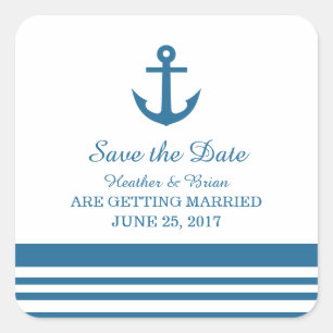 Nautical Anchor Save the Date Stickers