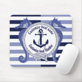Nautical Anchor/Seaman knot/Customize name, # Muismat (Met muis)