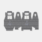 Nautical Anchor Silver Black Stripes Weddenschap Bedankdoosjes (Uitgevouwen)