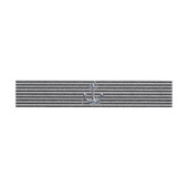 Nautical Anchor Silver Black Stripes Weddenschap Uitnodigingen Wikkel (Vlak)