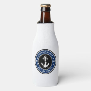 Nautical Anchor Stars Your Family Beach House Navy Flesjeskoeler
