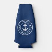 Nautical Anchor Sterren Kapitein Boot of Naam Mari Flesjeskoeler (Voorkant)