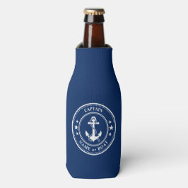 Nautical Anchor Sterren Kapitein Boot of Naam Mari Flesjeskoeler